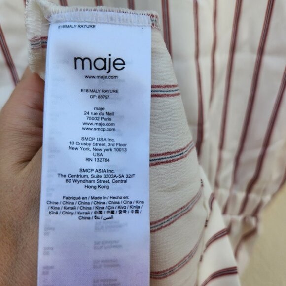 MAJE Imaly Striped Romper In Rayure - Picture 9 of 9